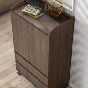 Kummut-kapp Hexagon Honey Ribbed Wood