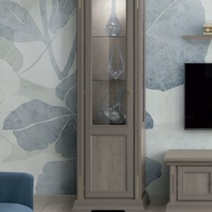 Klassikaline kitsas vitriinkapp Milano